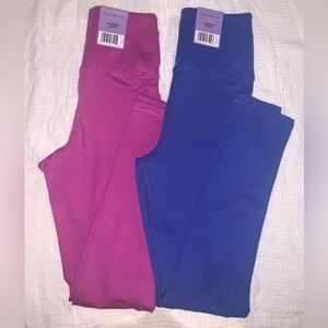 Danskin Pink and Blue High-Waist Leggings Duo